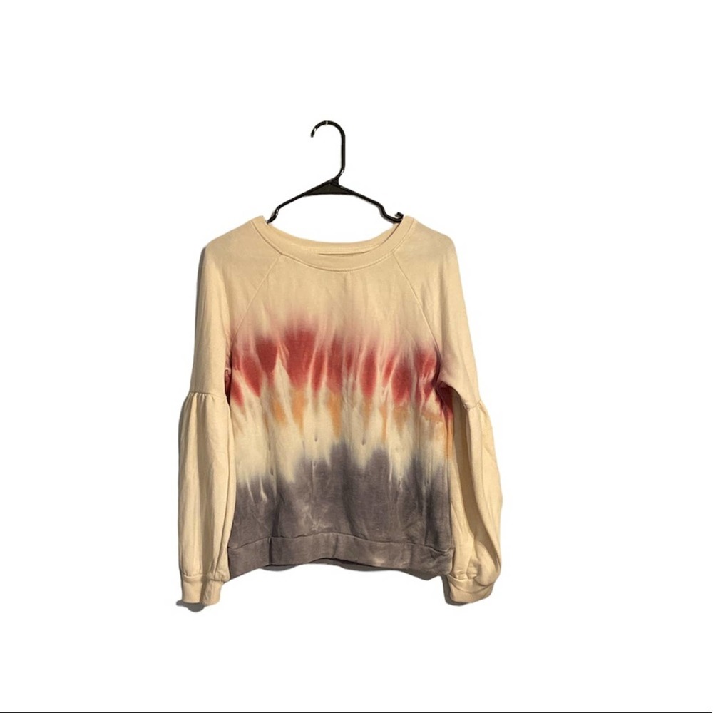 Knox rose puff sleeve tie dye Sweatshirt  Size M